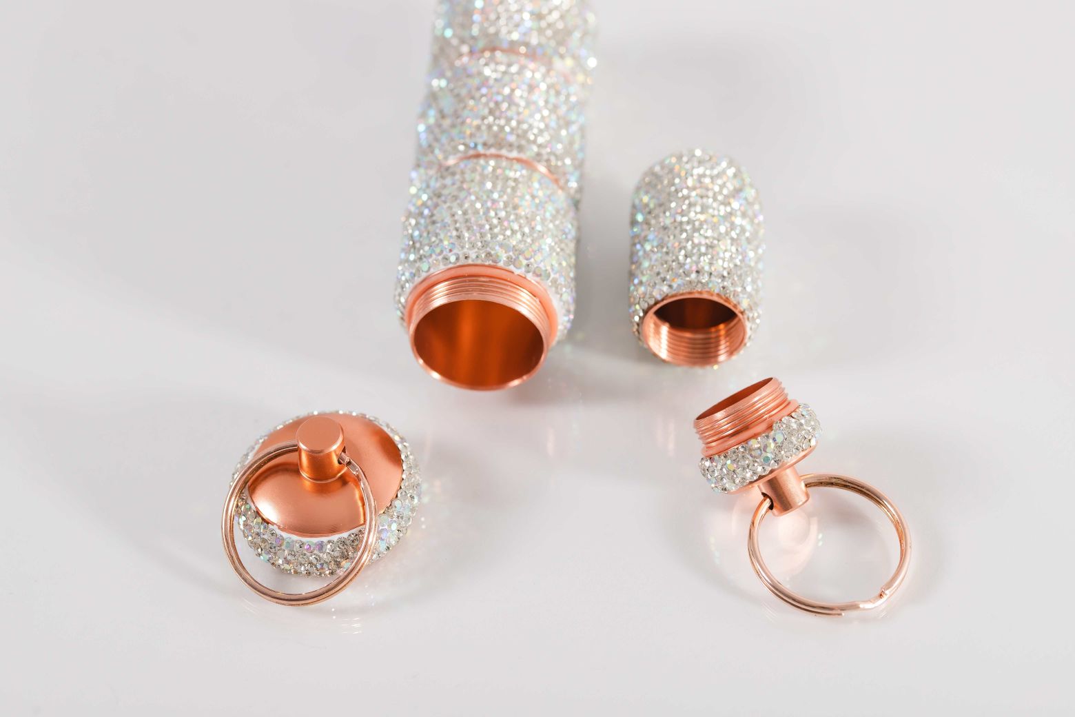 Glitz & Glam Travel Pill Cases with Keychain