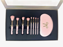 Load image into Gallery viewer, PEARLIZED PINK/BOW SET Glitz &amp; Glam | 9pc Essentials Collection Brush Set | GG4380
