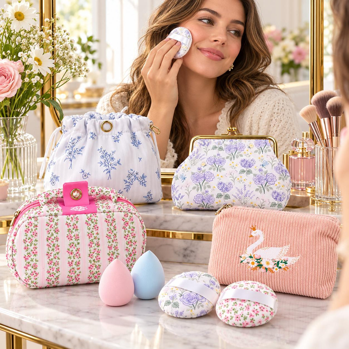 Primrose 5pc Powder Puff & Blender Set