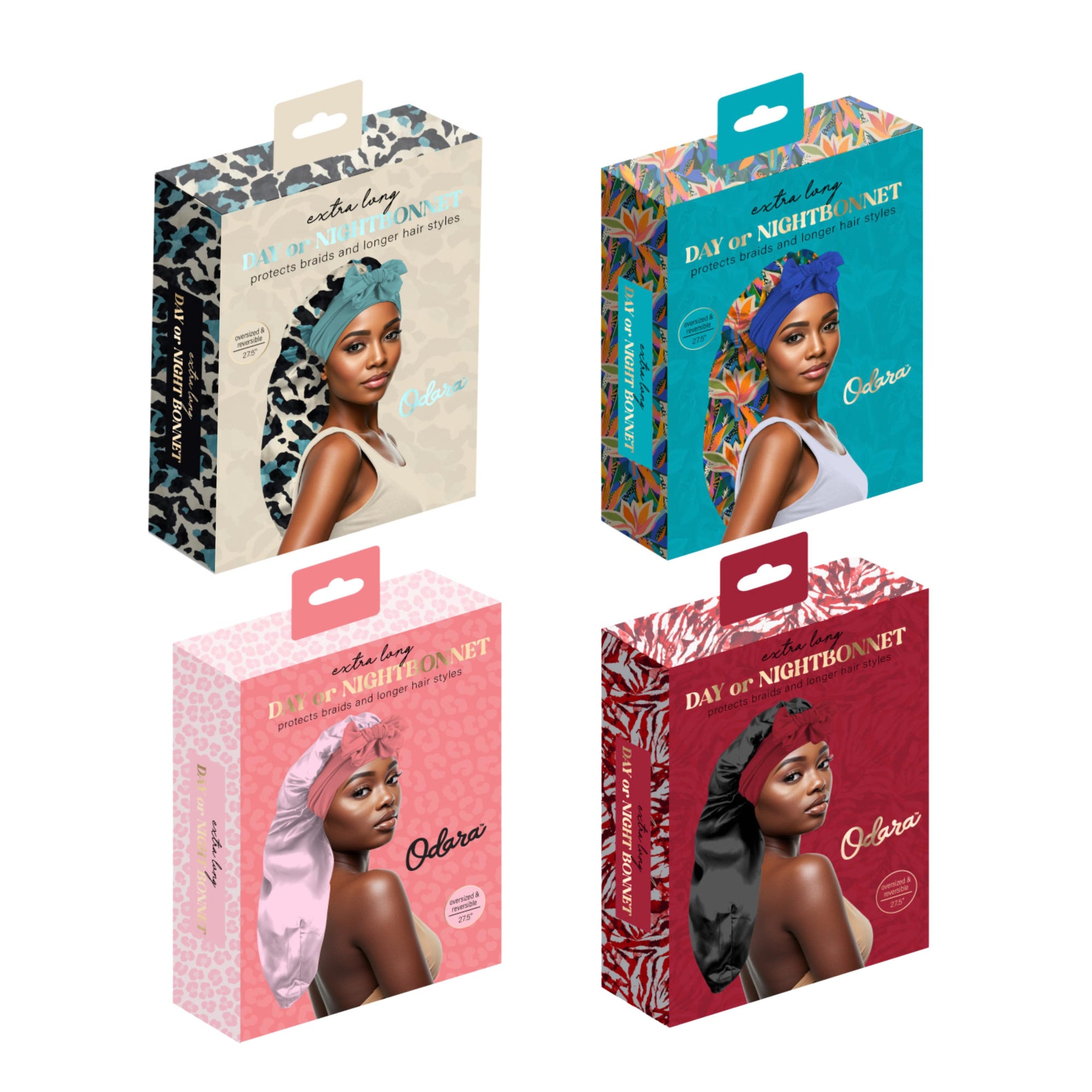 Odara Extra Long Reversible Day or Night Bonnet