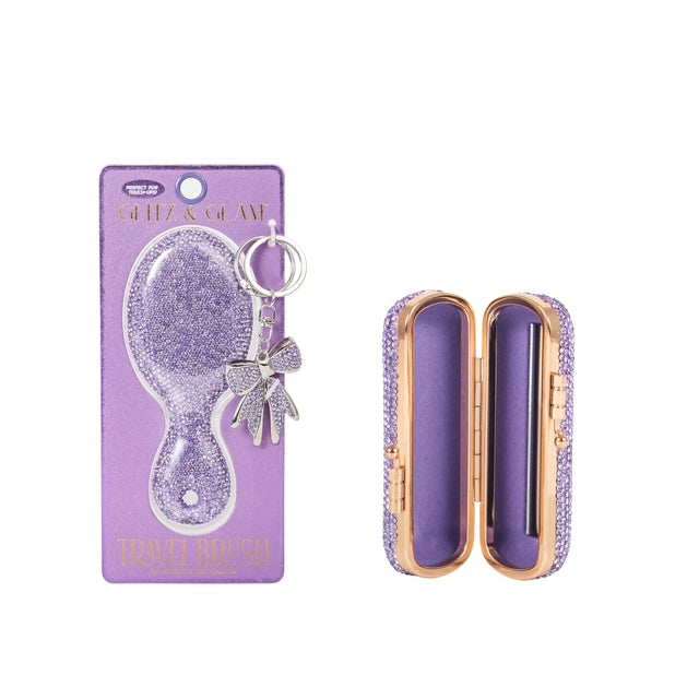 Glitz & Glam Travel Brush & Lipstick Case | Bundle