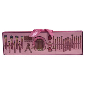 Ruby Pink Mega Glitz & Glam | 31pc Essentials Collection Brush Set | MU0304-DD