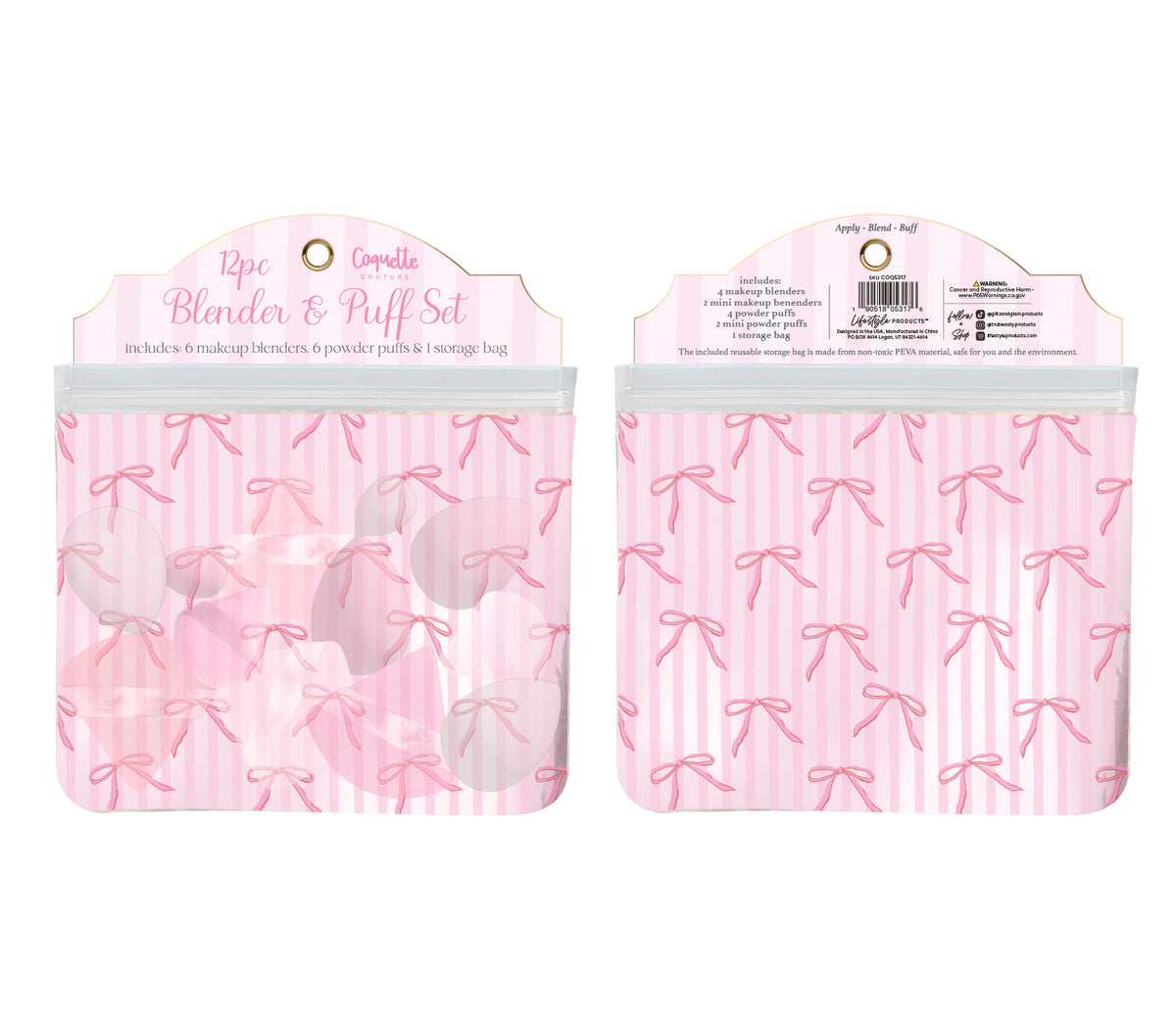12pc Powder Puff & Blender Set