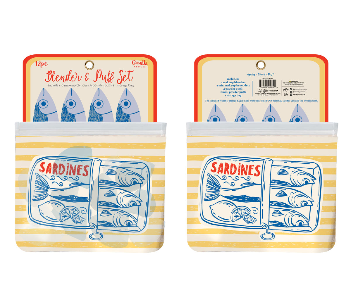 12pc Powder Puff & Blender Set