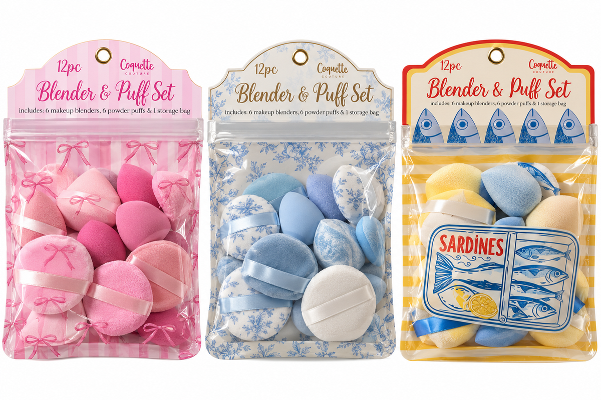 12pc Powder Puff & Blender Set