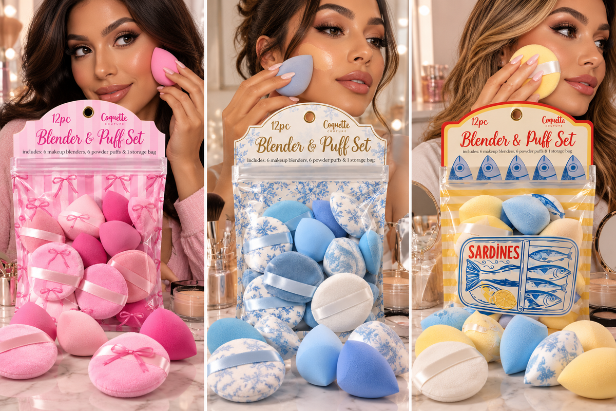 12pc Powder Puff & Blender Set