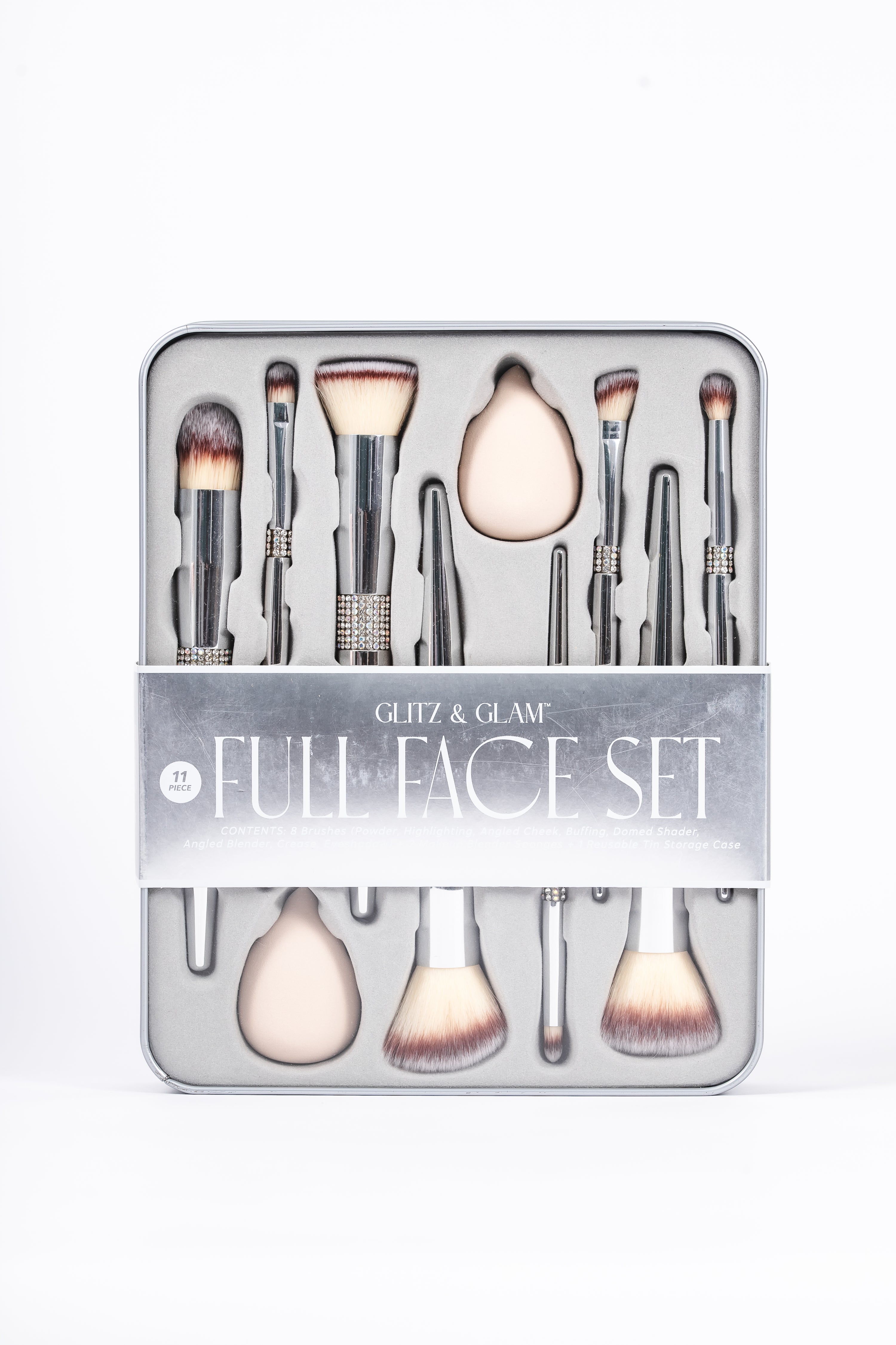 PLATINUM CHROME Glitz & Glam | 10pc Makeup Brush Set | GG4756