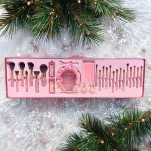 PRE ORDER! | Dusty Rose Pink Mega Glitz & Glam | 30pc Essentials Collection Brush Set | GG4393