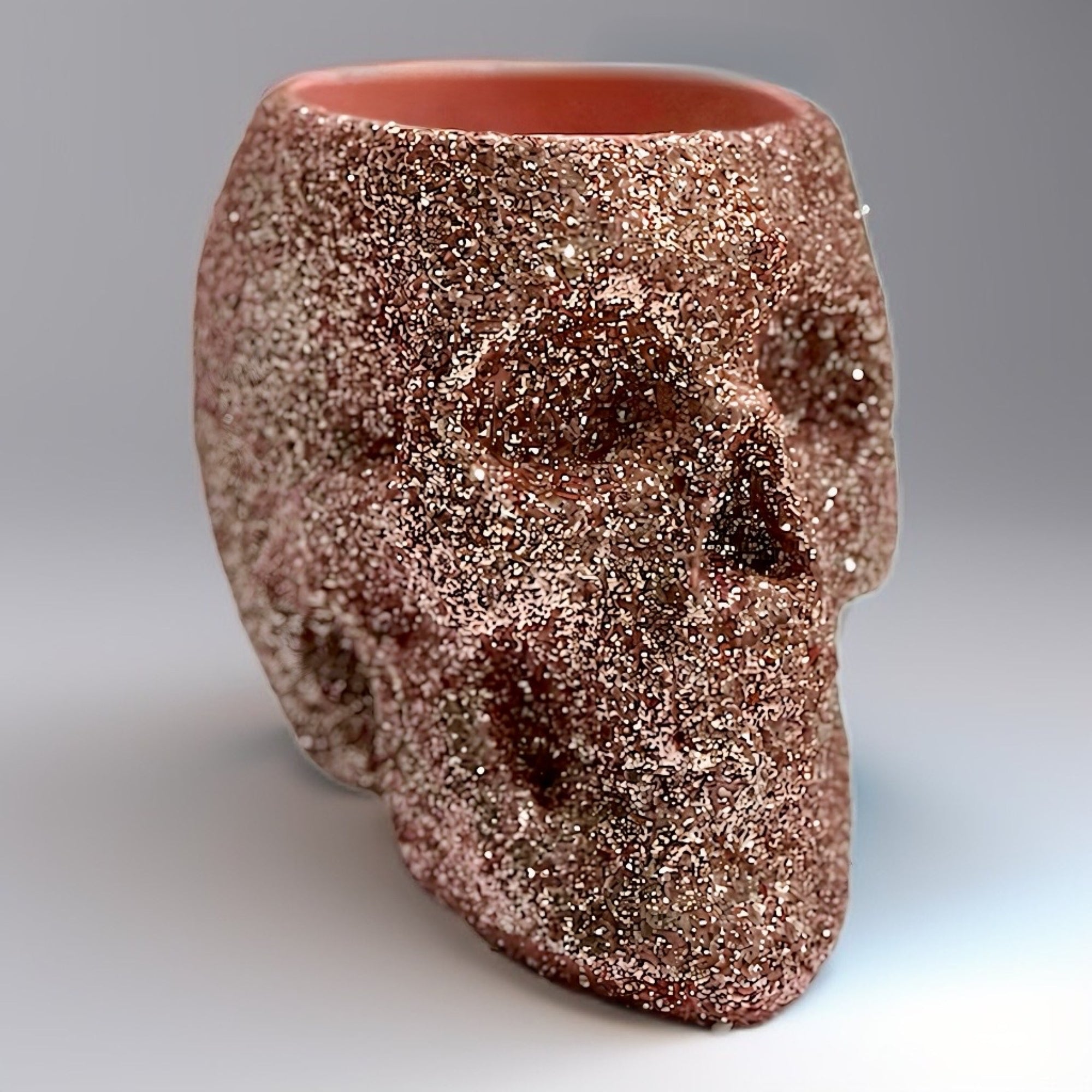 Glitter Skull Makeup Brush Holder