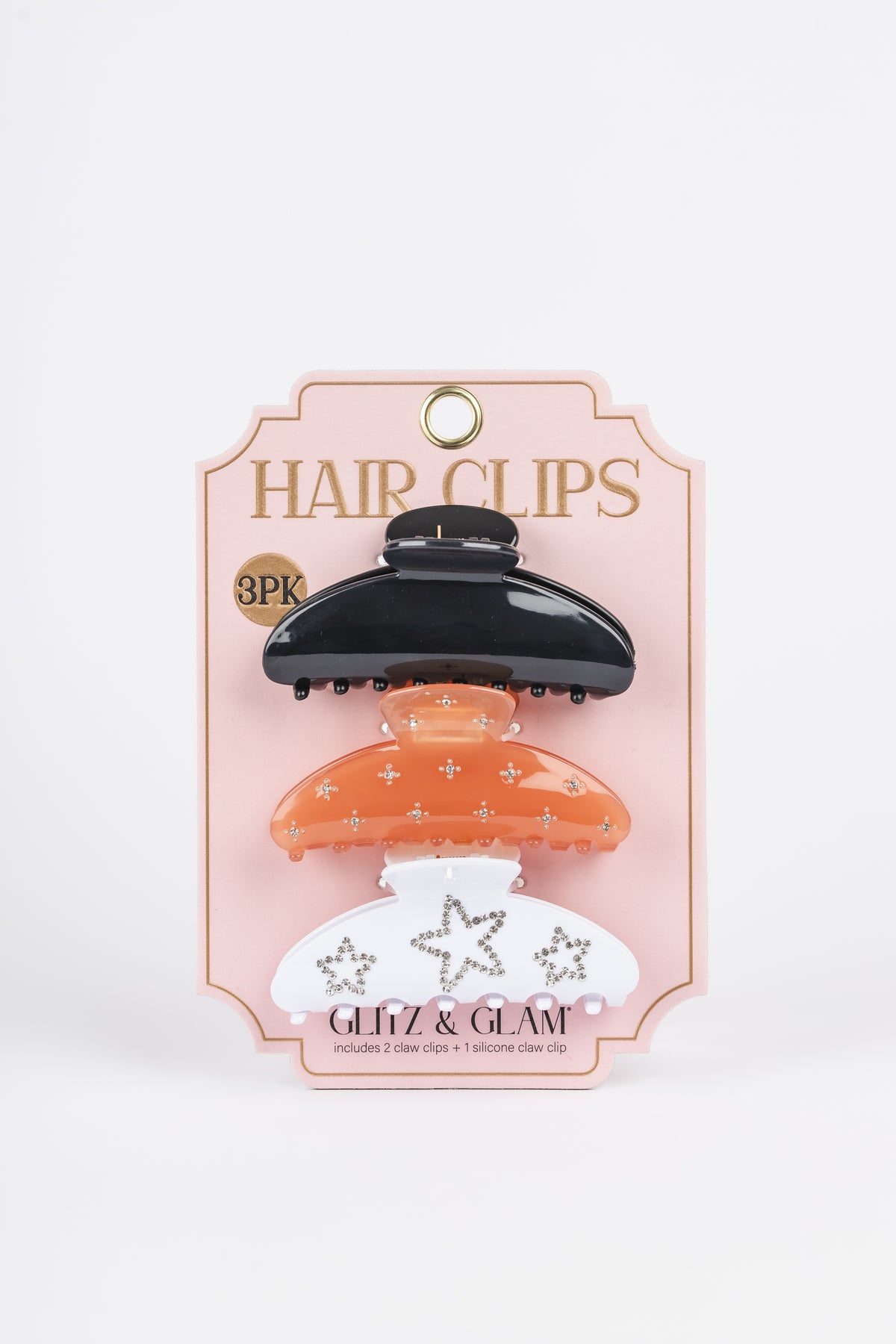 Glitz & Glam 3pc Claw Clip Set