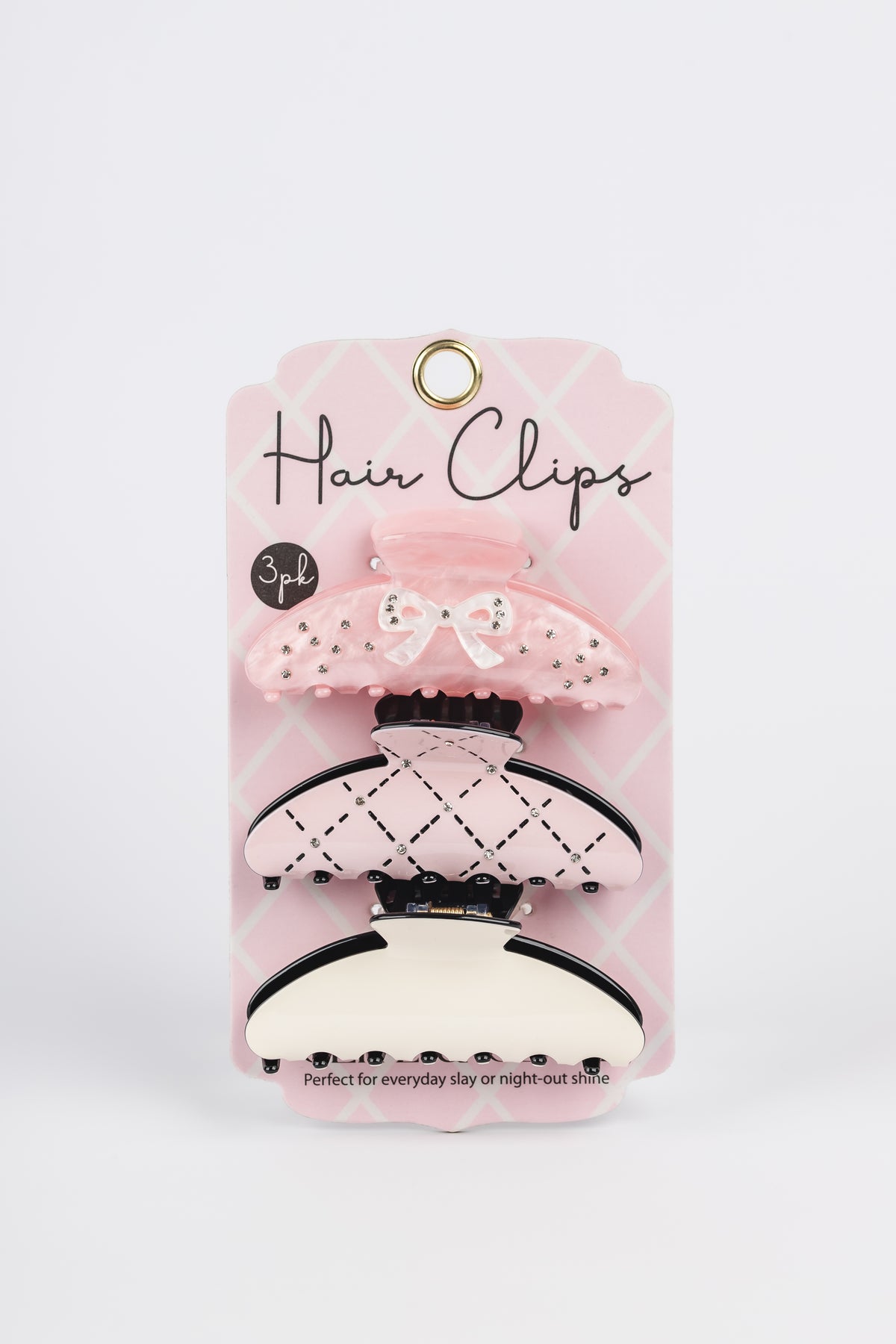 Glitz & Glam 3pc Claw Clip Set
