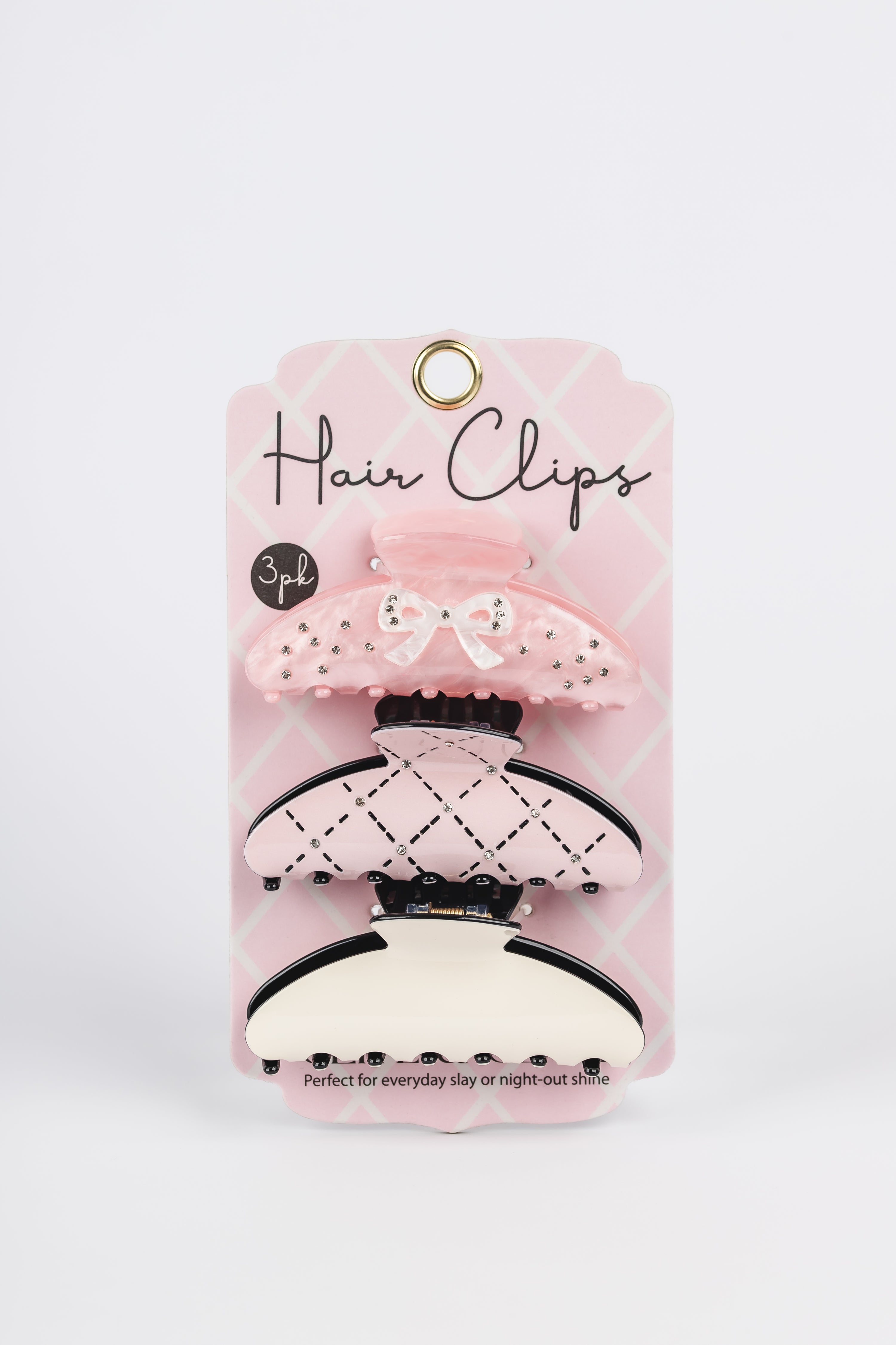 Glitz & Glam 3pc Claw Clip Set