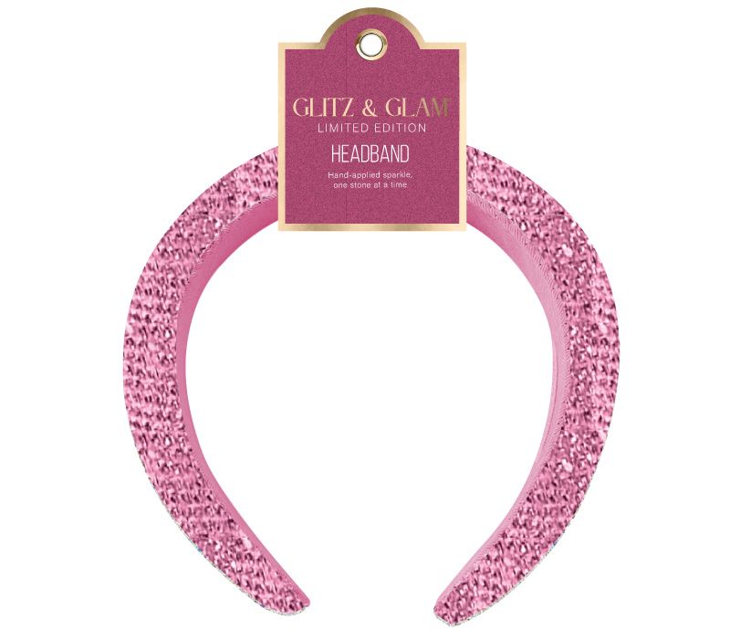 Glitz & Glam Ruby Pink bling headband, SKU GG19083