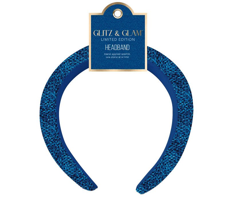 Glitz & Glam Cobalt bling headband, SKU GG19087