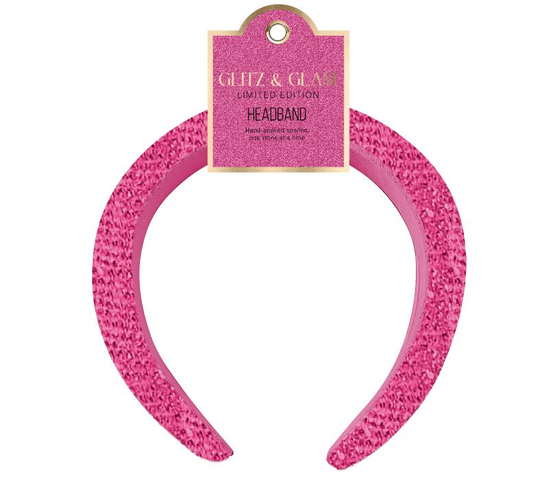 Glitz & Glam Magenta bling headband, SKU GG19121