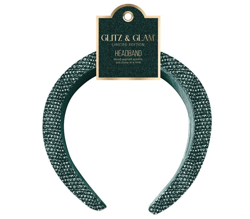 Glitz & Glam Emerald bling headband, SKU GG19123