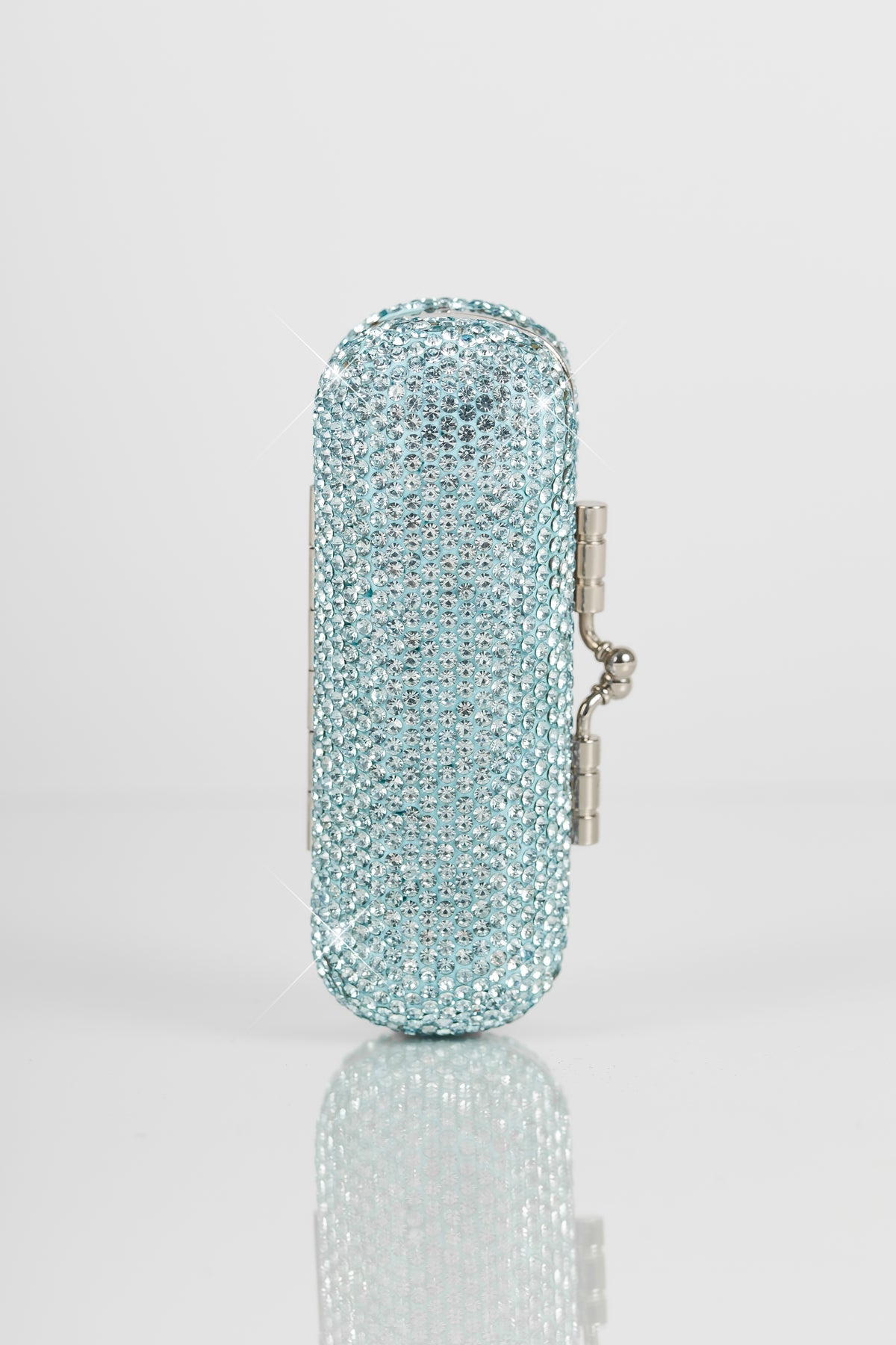 Icy Blue Glitz & Glam Lipstick Case GG26318, closed view
