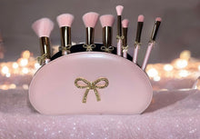 Load image into Gallery viewer, PRE ORDER | PEARLIZED PINK/BOW SET | 9pc Essentials Collection Brush Set | GG4380
