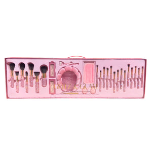 DUSTY ROSE PINK Mega Glitz & Glam | 30pc Essentials Collection Brush Set | GG4393