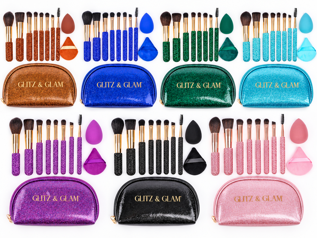 Glitz & Glam | 11pc Travel Make Up Brush Set