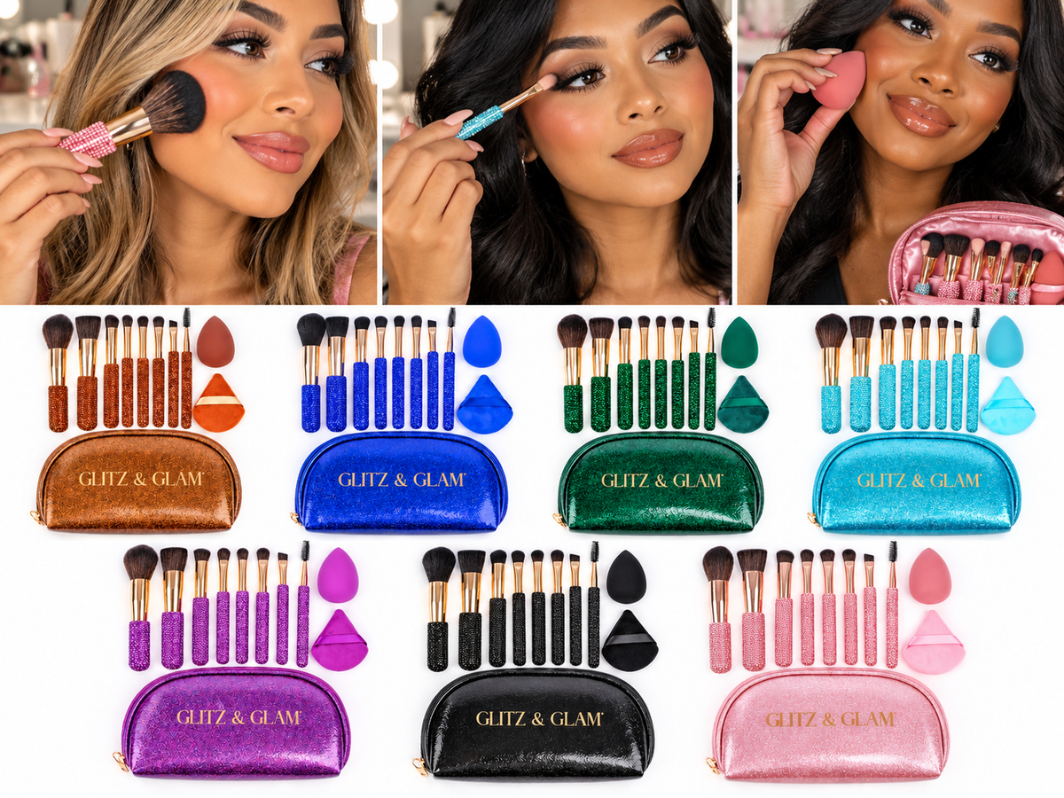 Glitz & Glam | 11pc Travel Make Up Brush Set