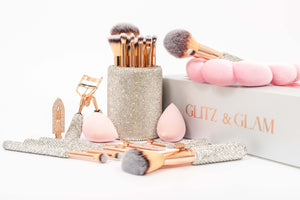 SILVER/PINK Glitz & Glam | 30pc Essentials Collection Brush Set | MU9887