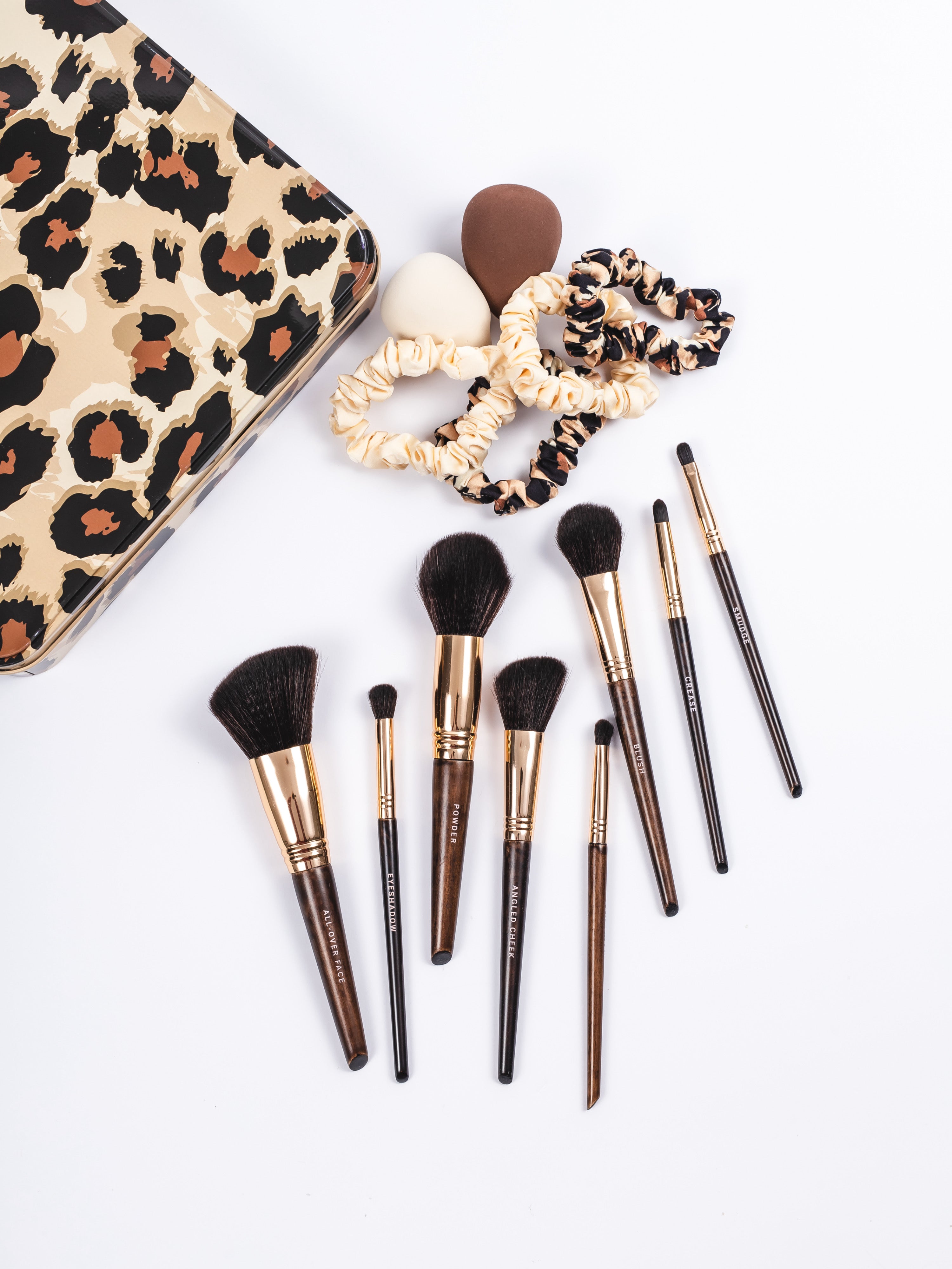 PRE ORDER | Leopard Wood | 14pc Makeup Brush Set