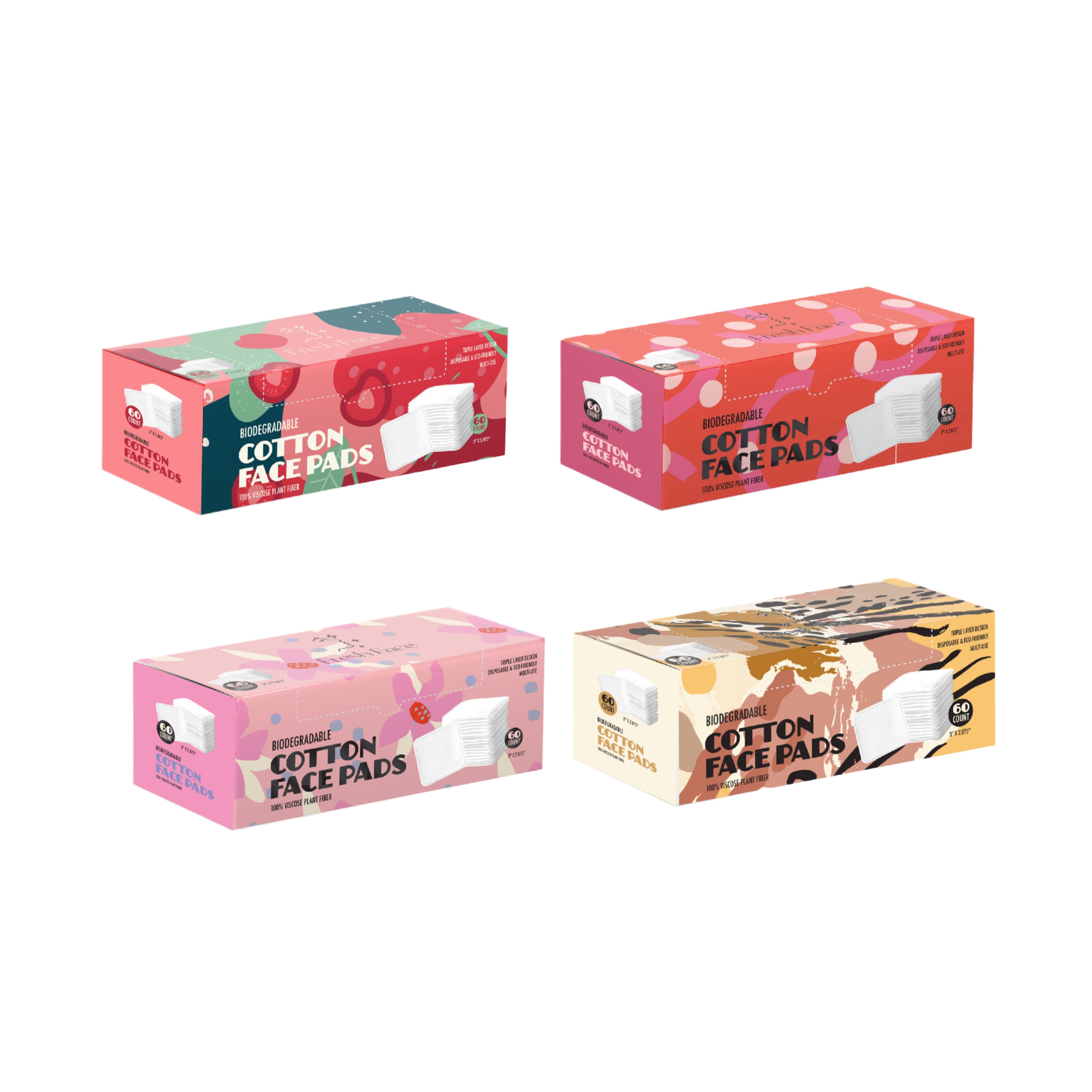 Fresh Face Biodegradable Cotton Face Pads