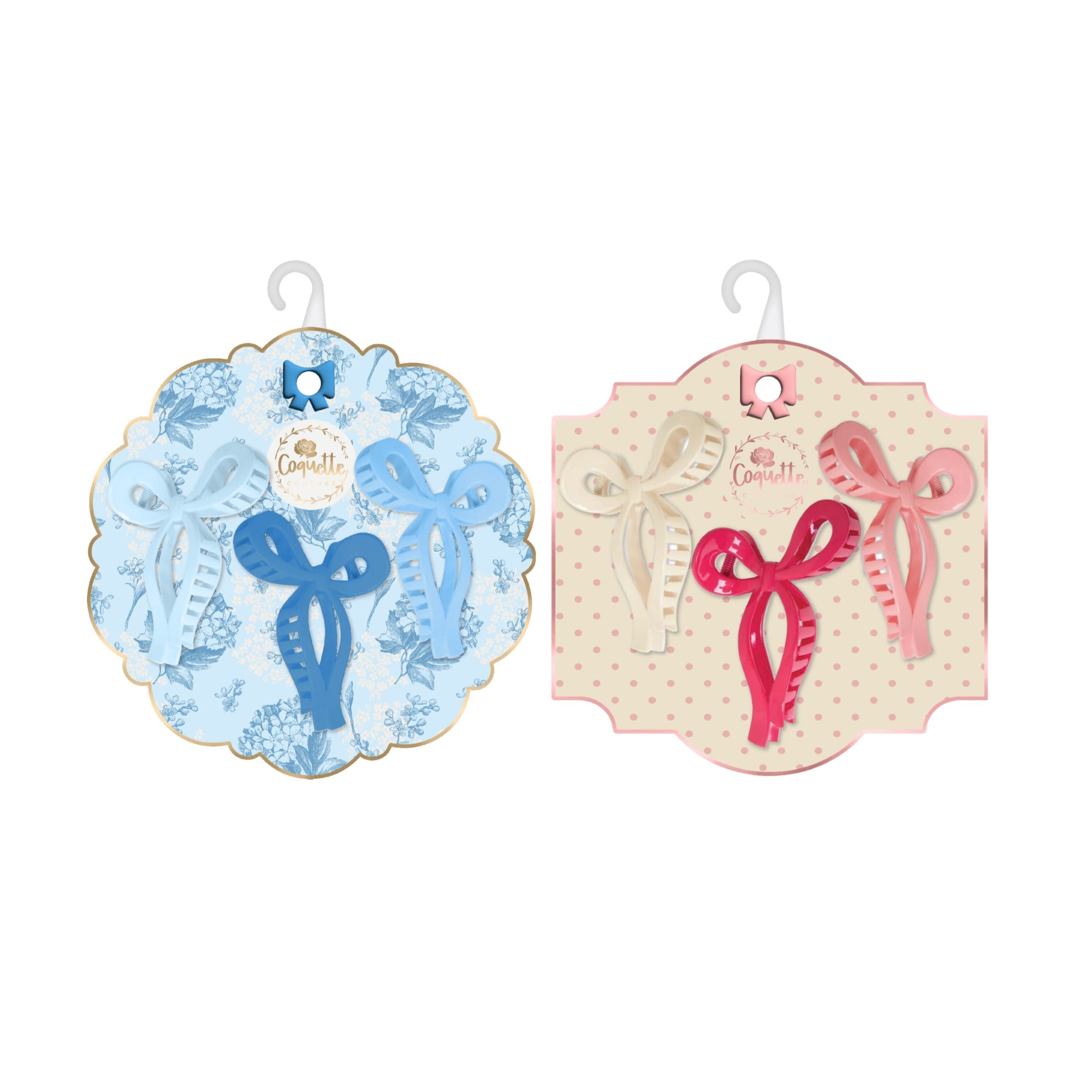 Coquette Couture 3pk Hair Bow Clips