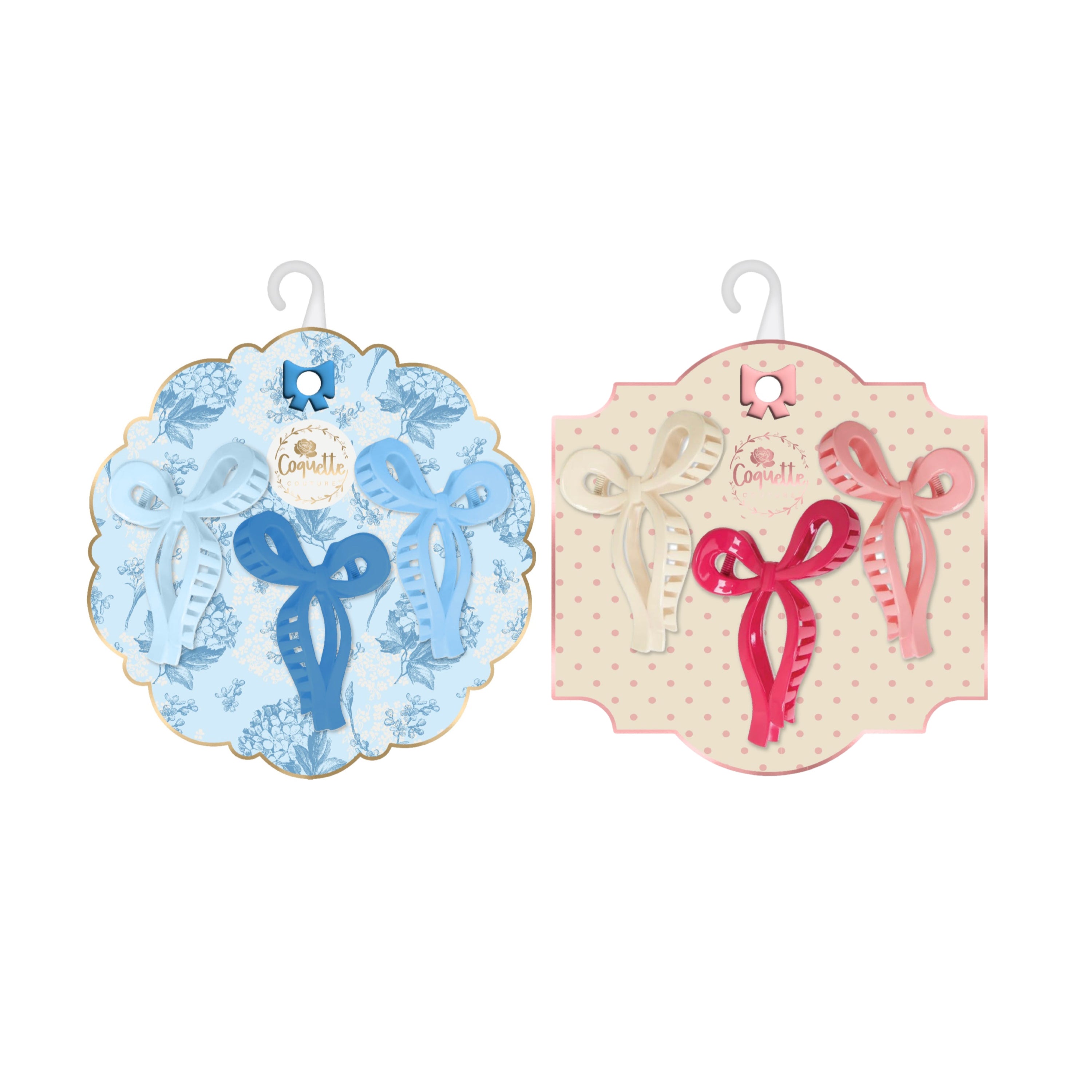 Coquette Couture 3pk Hair Bow Clips