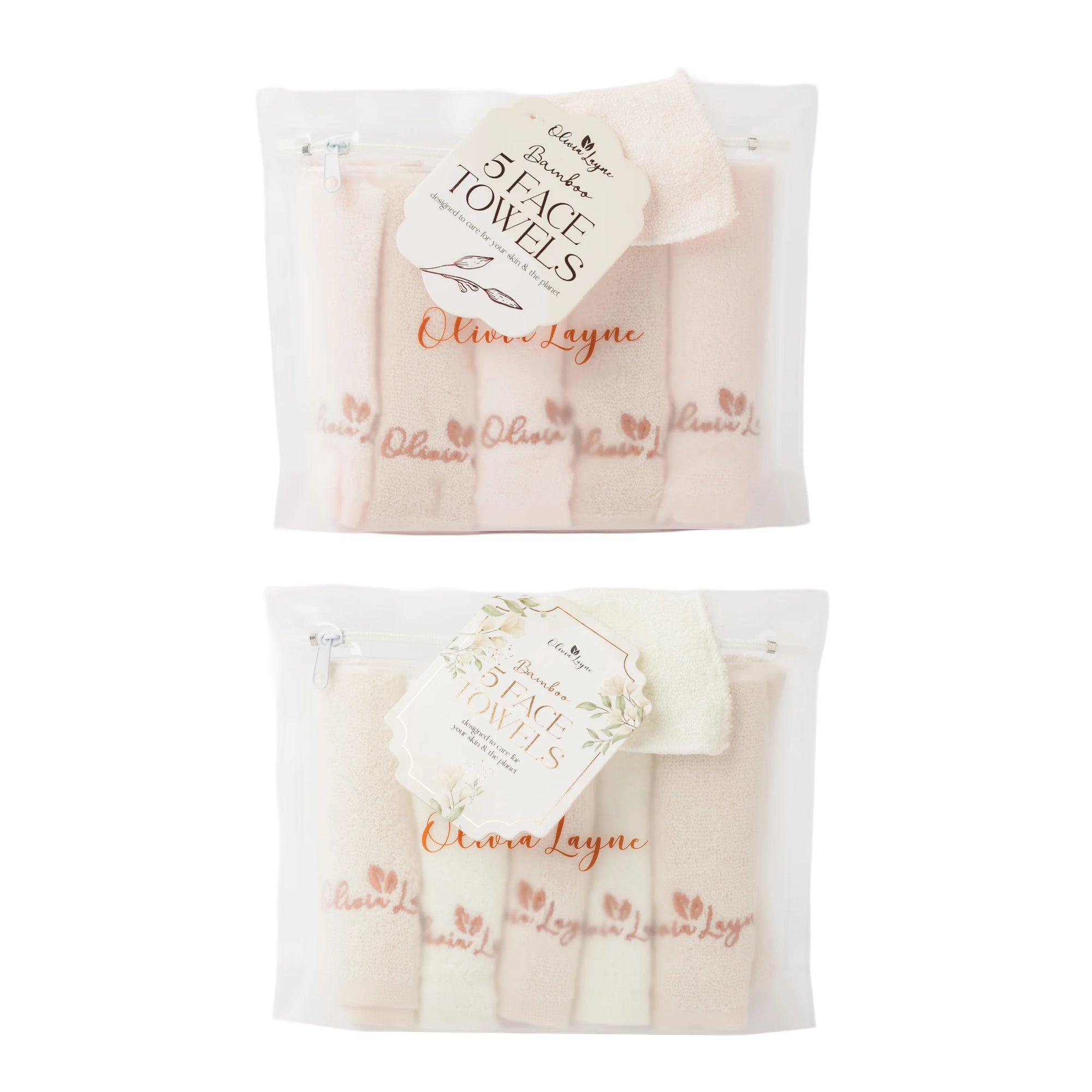 Olivia Layne Bamboo 5 Face Towels