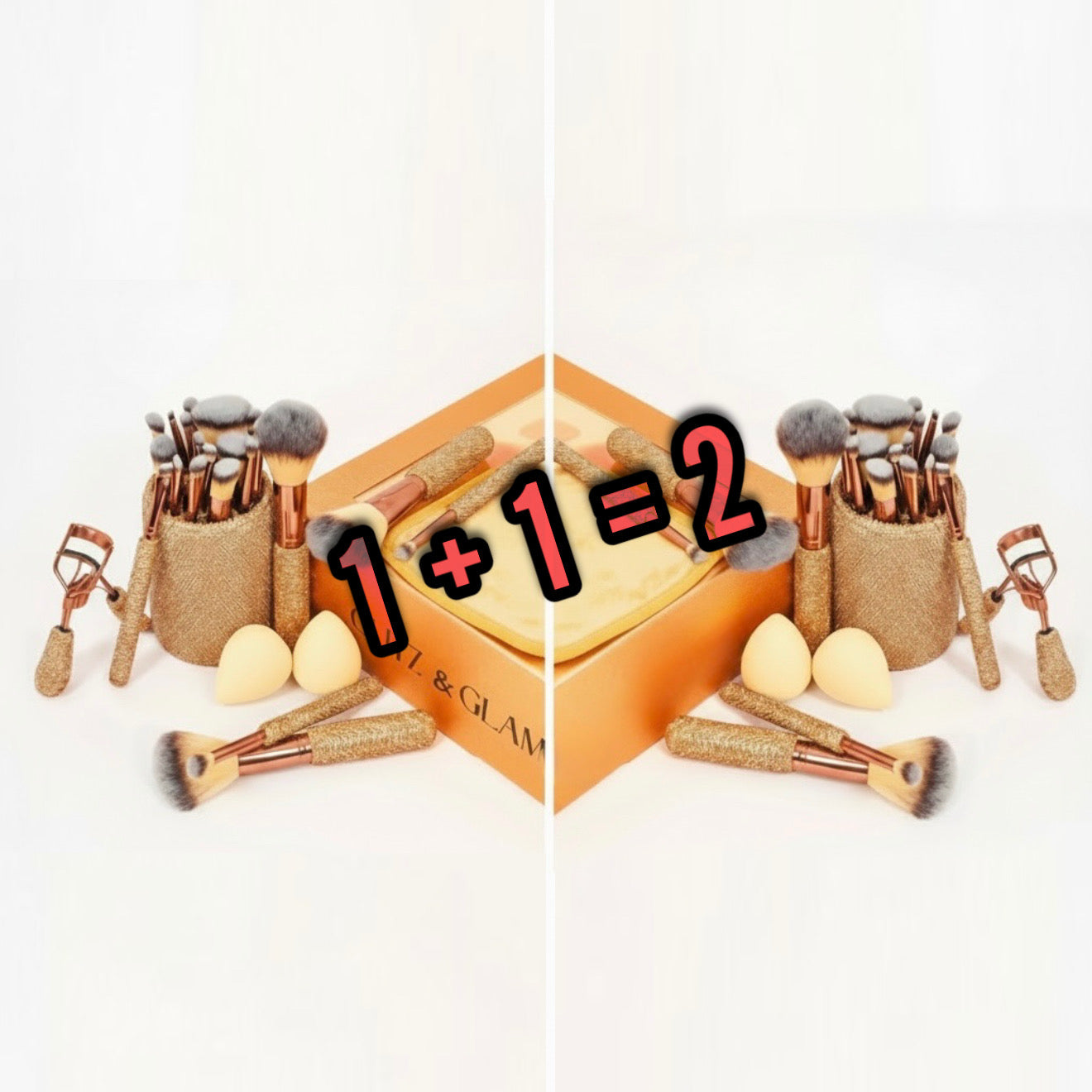 BUNDLE UP | LIMITED EDITION | CHAMPAGNE Glitz & Glam | 26pc Essentials Collection Brush Set | MU9682