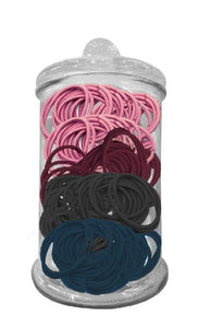 120 Hair ties - Peachy Vintage Jar