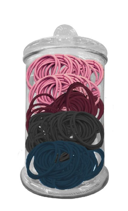 120 Hair ties - Peachy Vintage Jar