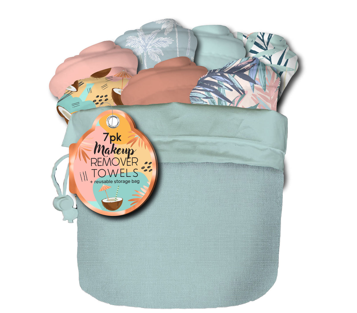 7pk Makeup Remover Towel in Bag