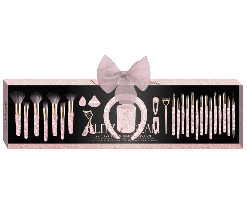 PRE ORDER | Pink Glitz & Glam | 29pc Essentials Collection Brush Set | MU9685