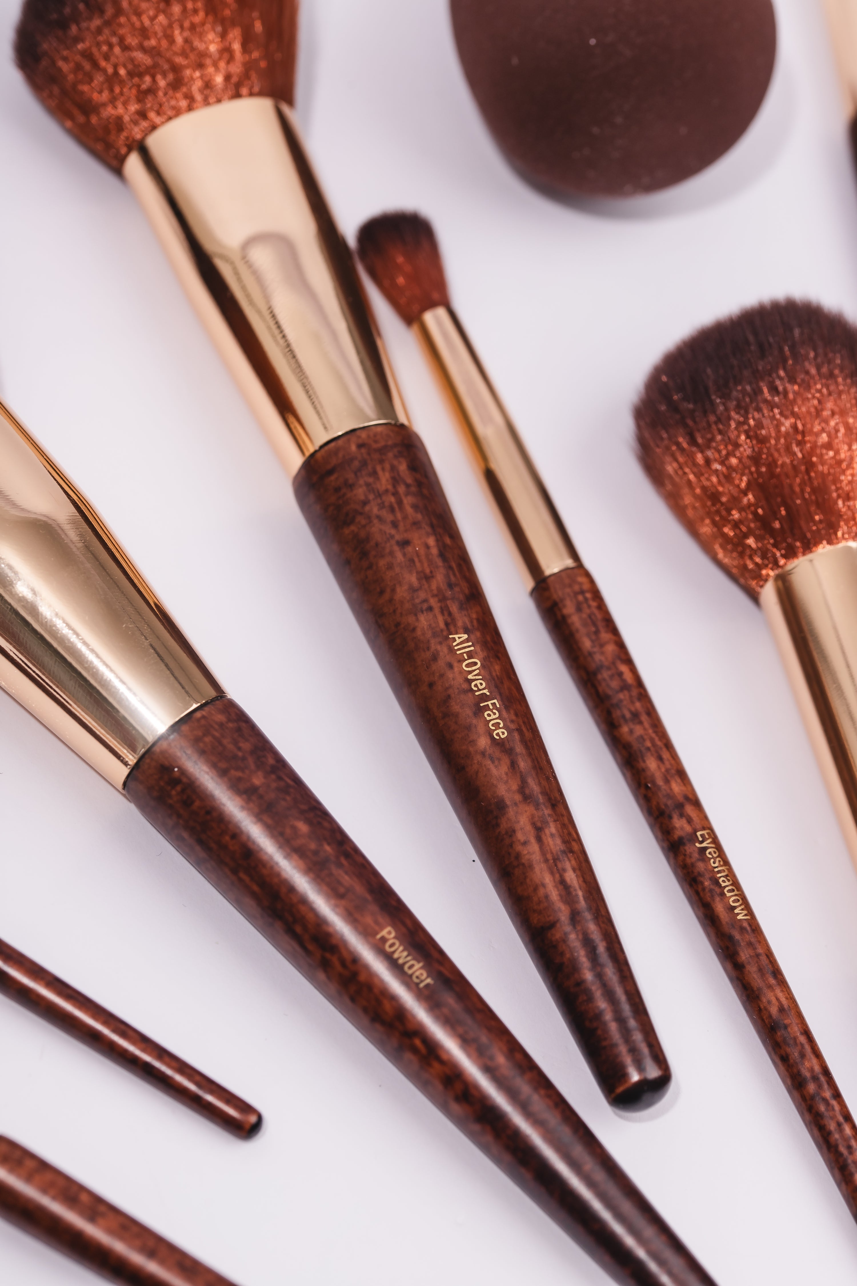 15pc Leopard Wood Makeup Brush Set | OL1225