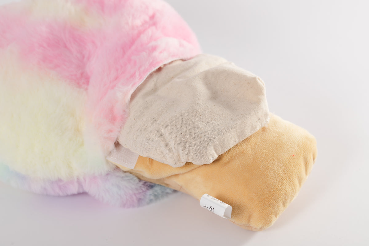 Ice cream cone plush heat pad, removable insert