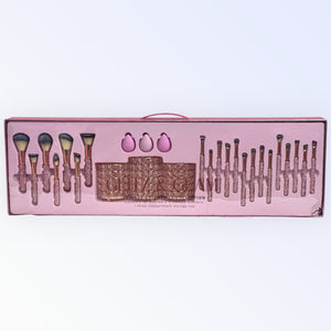 Pink Bling Mega Glitz & Glam | 25pc Essentials Collection Brush Set | MU0309-DD