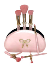 Load image into Gallery viewer, PEARLIZED PINK/BOW SET Glitz &amp; Glam | 9pc Essentials Collection Brush Set | GG4380
