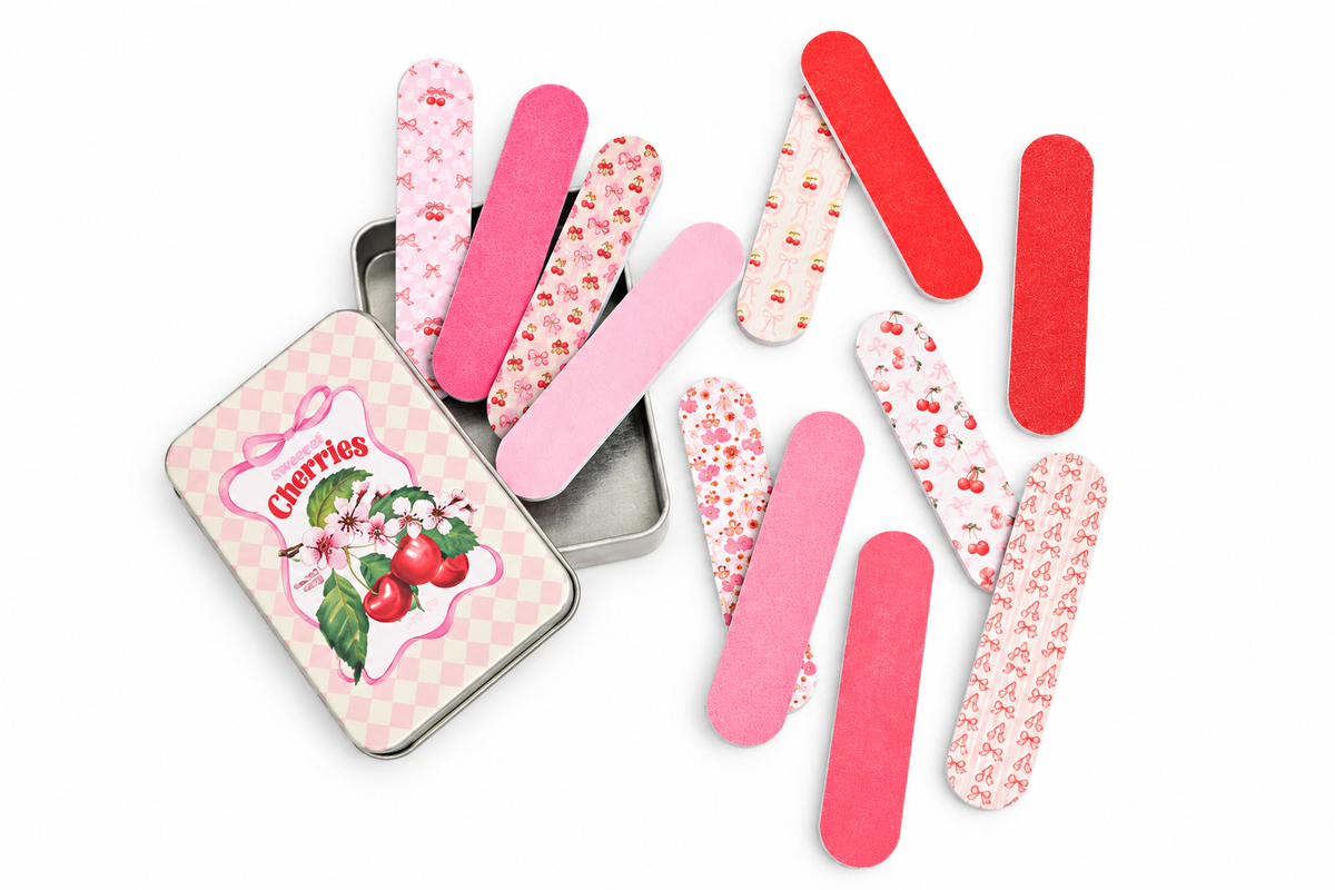 12pc mini nail files in tin