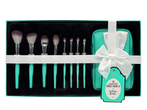 THE TIFFANY BLING/BOW SET Glitz & Glam | 9pc Essentials Collection Brush Set | MUB430-DD