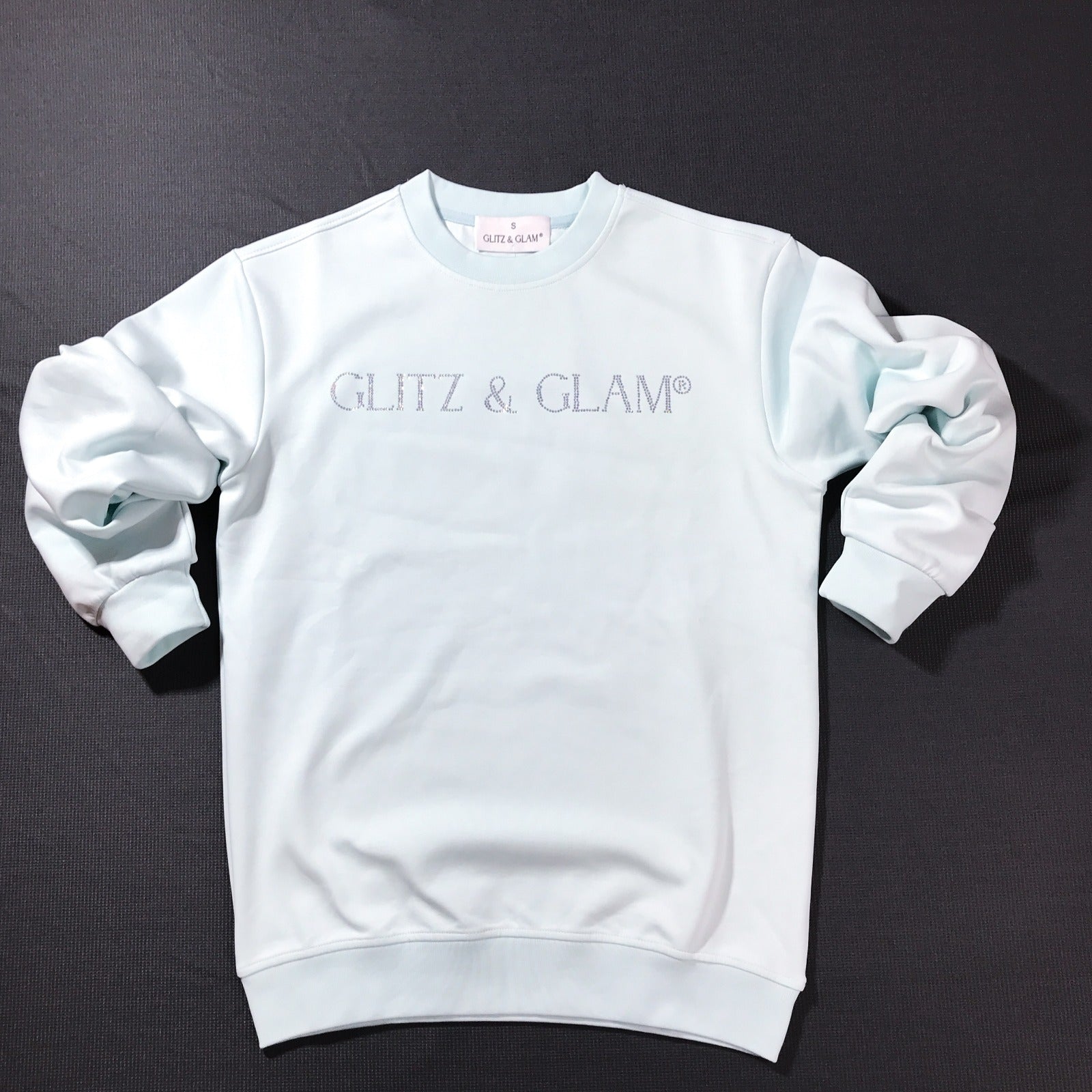 Glitz & Glam Crew Neck | Icy Blue