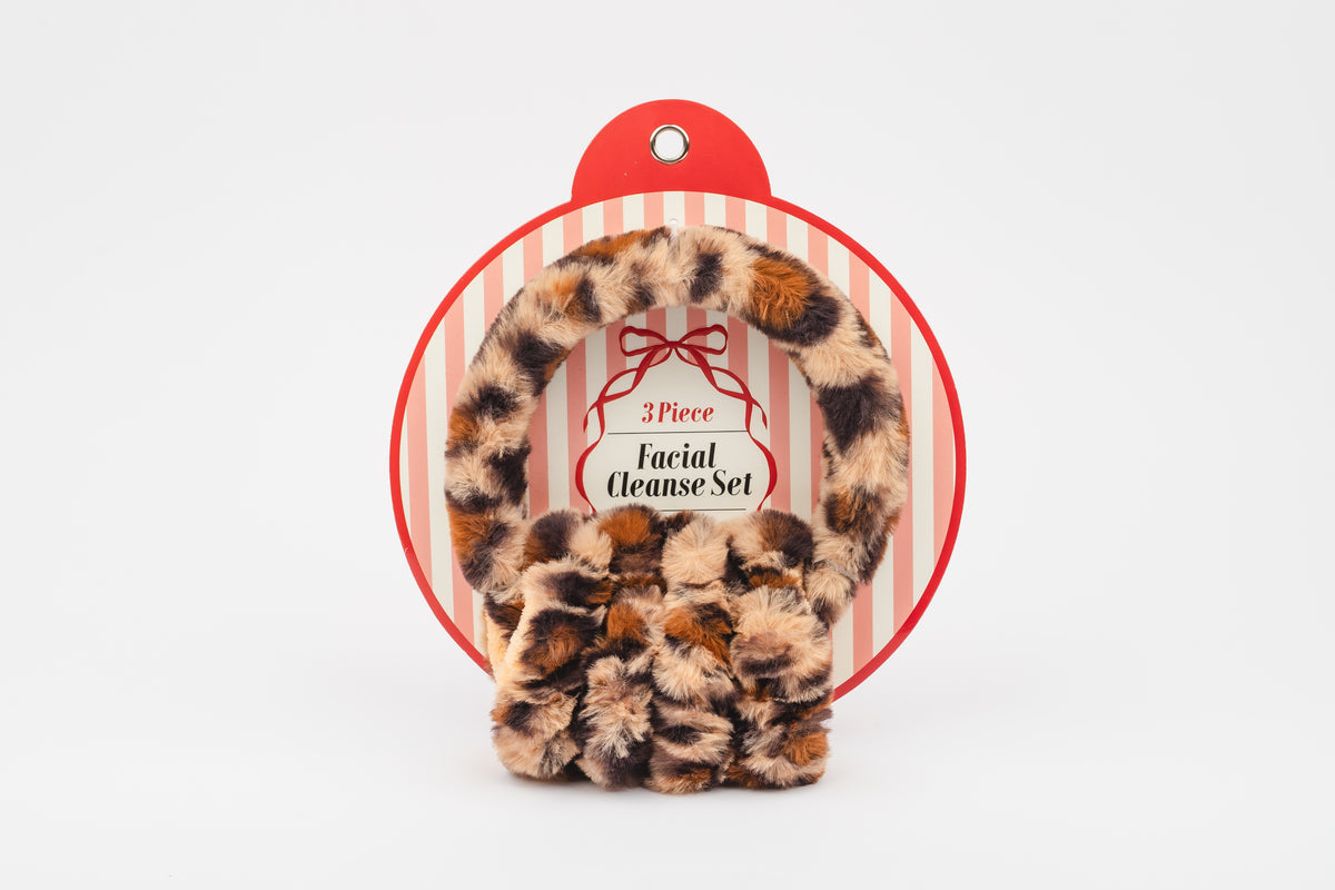 AddyLu Fluffy Leopard Cleanse Set (3 Piece)