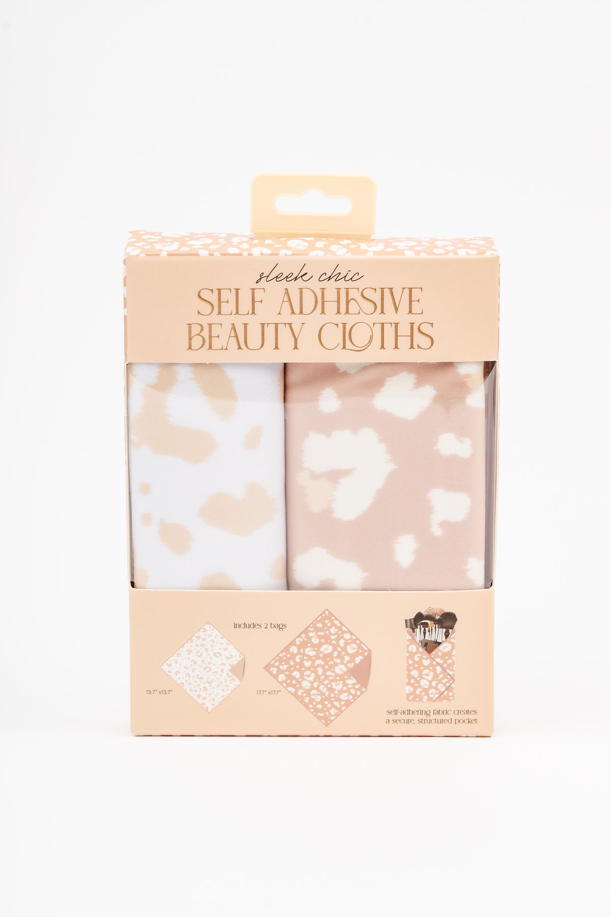 Sleek Chic Self Adhesive Beauty Cloths | Neutral Cheetah (2 Pack)