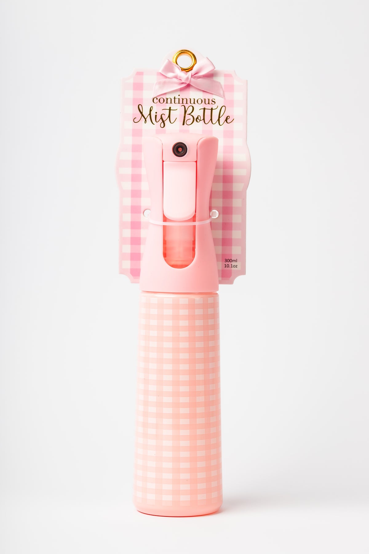 CoquetteCouture Light Pink Gingham continuous mist bottle