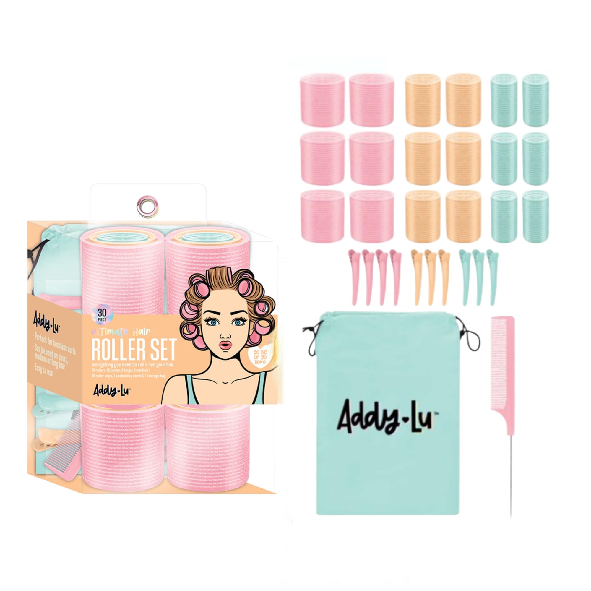 AddyLu Velcro Hair Roller Set