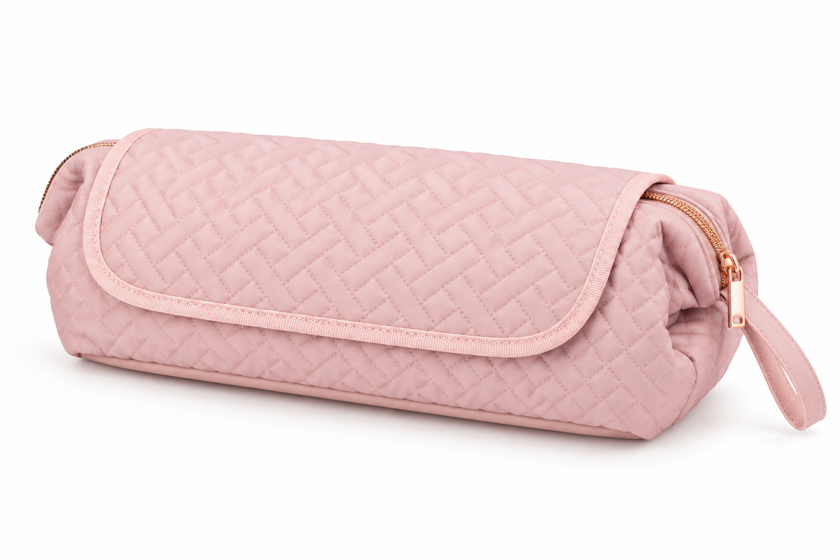 Ballet Slipper pink quilted Envy heat resistant hair tool bag