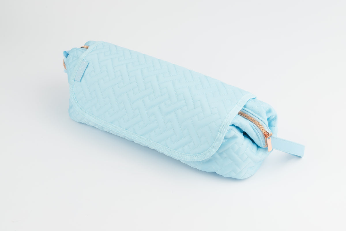 Delicate Blue quilted Envy heat resistant hair tool bag