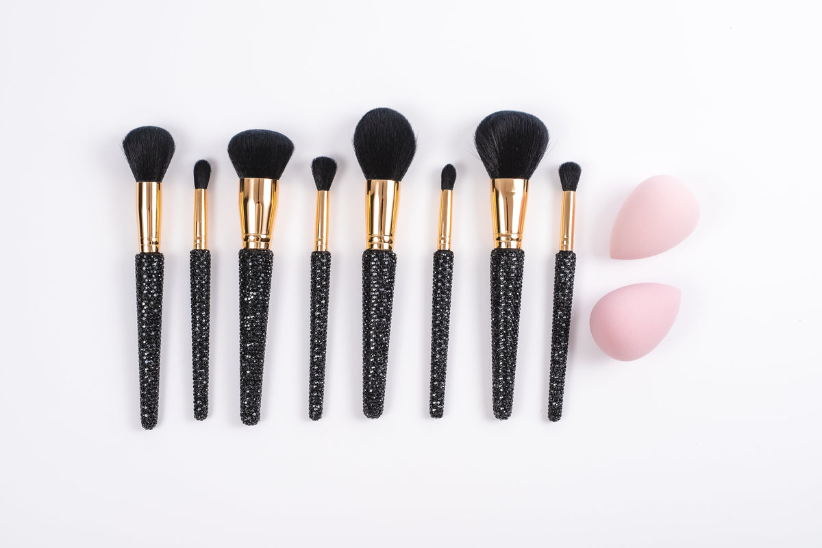 Black Glitz & Glam 10pc Essentials Collection Brush Set, photo 4